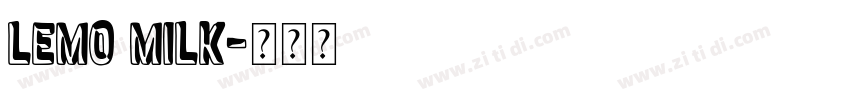 lemo milk字体转换